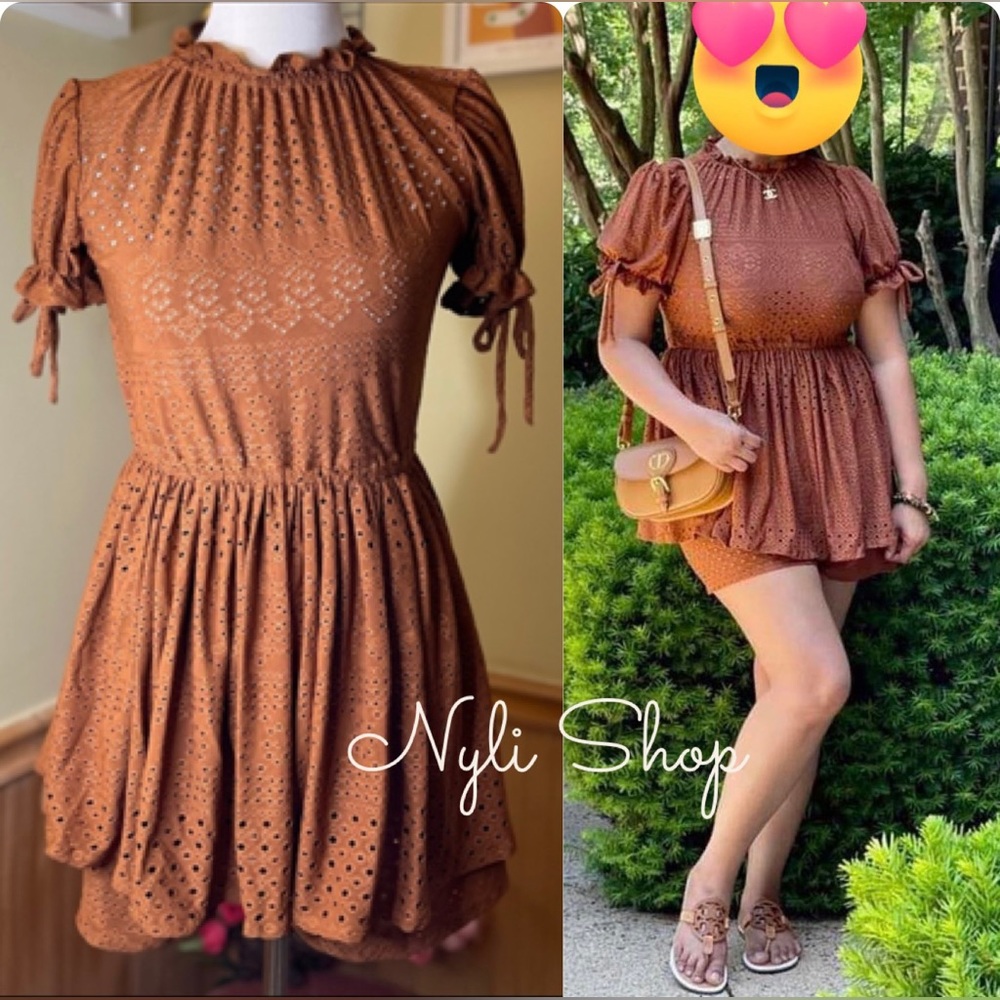 🌷Brand New coords eyelet short set can fit Sm up to M price firm!